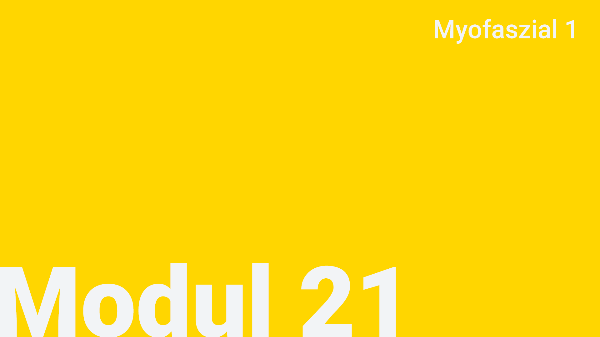 Modul 21 - Myofaszial 1
